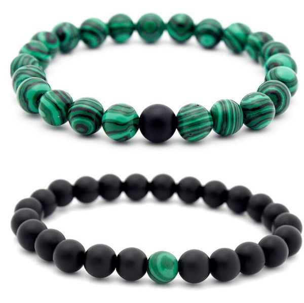 8mm dumb black frosted malachite couple bracelet the gift for valentine's day 2 pcs/set ing
8mm dumb black frosted malachite couple bracelet the gift for valentine's day 2 pcs/set ing