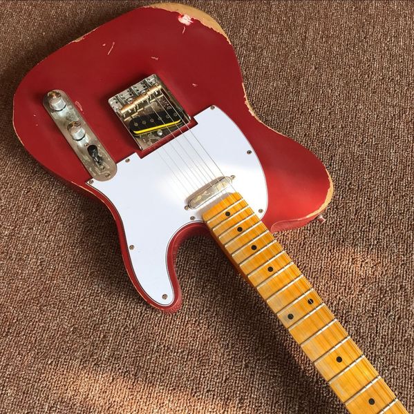 custom shop. tele 6 strings maple fingerboard red electric guitar,6 stings gitaar relics by hands guitarra.real ps
custom shop. tele 6 strings maple fingerboard red electric guitar,6 stings gitaar relics by hands guitarra.real ps