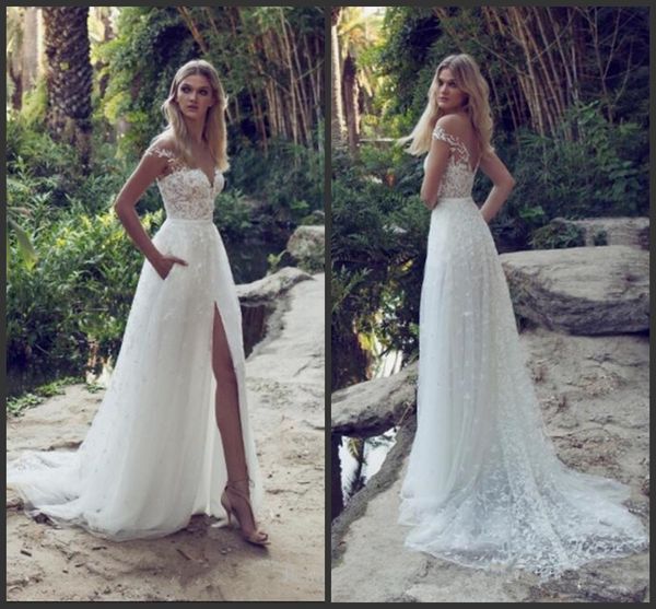 new limor rosen a-line lace wedding dresses illusion bodice jewel court train vintage garden beach boho wedding party bridal gowns, White
new limor rosen a-line lace wedding dresses illusion bodice jewel court train vintage garden beach boho wedding party bridal gowns, White