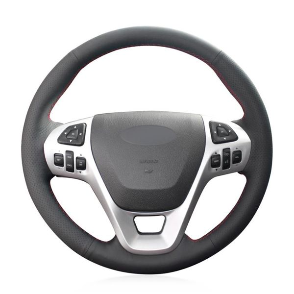 black genuine leather car steering wheel cover for explorer 2011-2019 taurus 2013-2019 edge 2011-2014 flex 2013-2019
black genuine leather car steering wheel cover for explorer 2011-2019 taurus 2013-2019 edge 2011-2014 flex 2013-2019