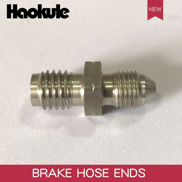 haokule an3 3/8x24 unf to m10x1.25 / m10x1.5 / m10x1.0 male bubble flare stainless steel brake fittings inverted flare adapter
haokule an3 3/8x24 unf to m10x1.25 / m10x1.5 / m10x1.0 male bubble flare stainless steel brake fittings inverted flare adapter