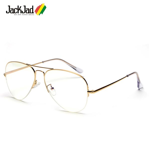 jackjad vintage half frame aviation metal 6589 style plain glasses fashion brand design eyewear frame eyeglasses oculos de grau, Silver
jackjad vintage half frame aviation metal 6589 style plain glasses fashion brand design eyewear frame eyeglasses oculos de grau, Silver