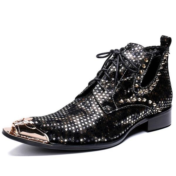 men's fashion martin boots cowboy knight western motorcycle full grain leather casual british booties ankle rivet party performance sho, Black
men's fashion martin boots cowboy knight western motorcycle full grain leather casual british booties ankle rivet party performance sho, Black