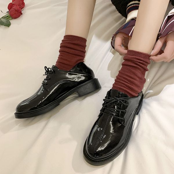 soft korean shoes casual female sneakers all-match patent leather ballet flats oxfords women's british style round toe ladies, Black
soft korean shoes casual female sneakers all-match patent leather ballet flats oxfords women's british style round toe ladies, Black