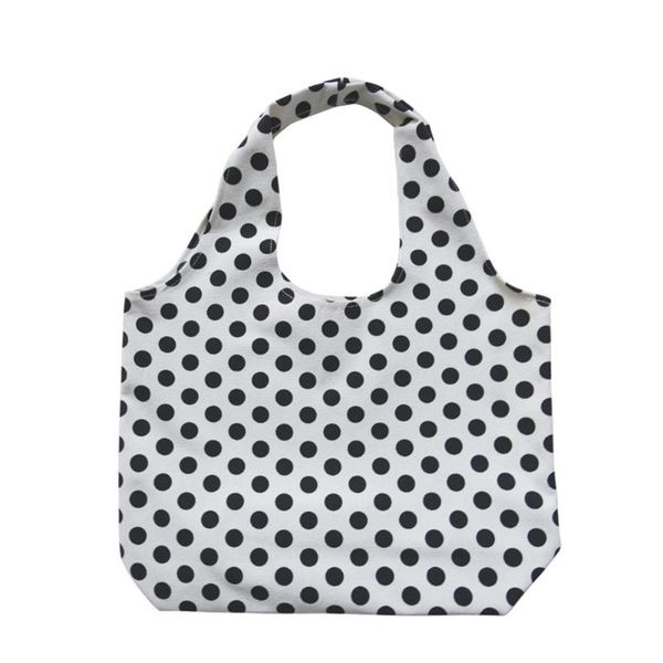 polka dot large-capacity women canvas shoulder bags lady reusable casual simple style shopping handbag student daily bags
polka dot large-capacity women canvas shoulder bags lady reusable casual simple style shopping handbag student daily bags