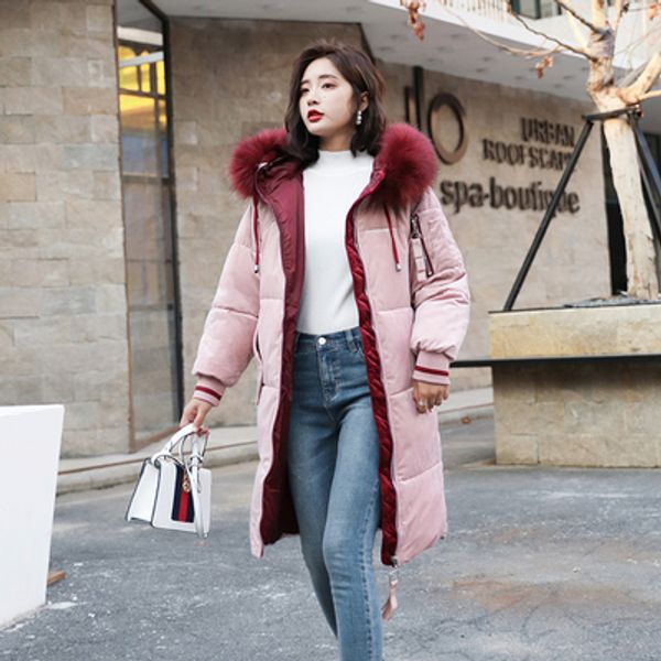 2018 3xl winter new korean coat new arrive big fur collar jacket female long coat in stock loose pink gold velvet, Black
2018 3xl winter new korean coat new arrive big fur collar jacket female long coat in stock loose pink gold velvet, Black