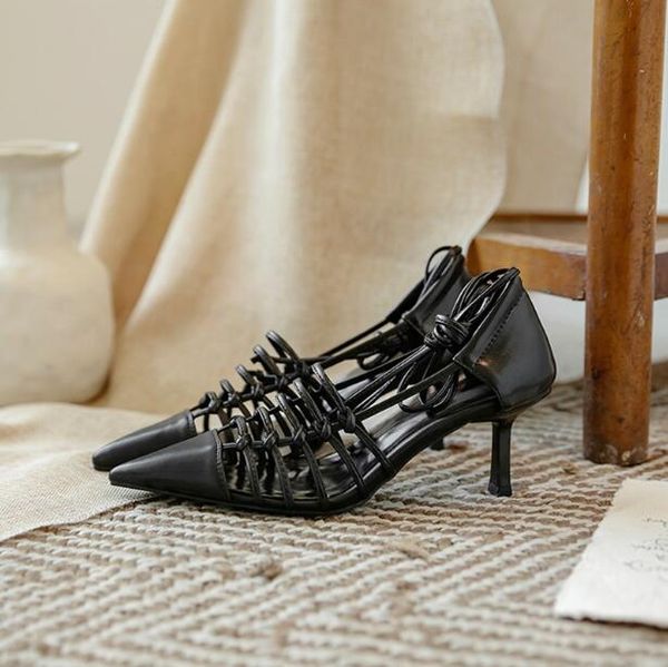 luxury women high heels ankle strap sandals cut-outs genuine leather party wedding dress shoes designer fashion street p sandals, Black
luxury women high heels ankle strap sandals cut-outs genuine leather party wedding dress shoes designer fashion street p sandals, Black