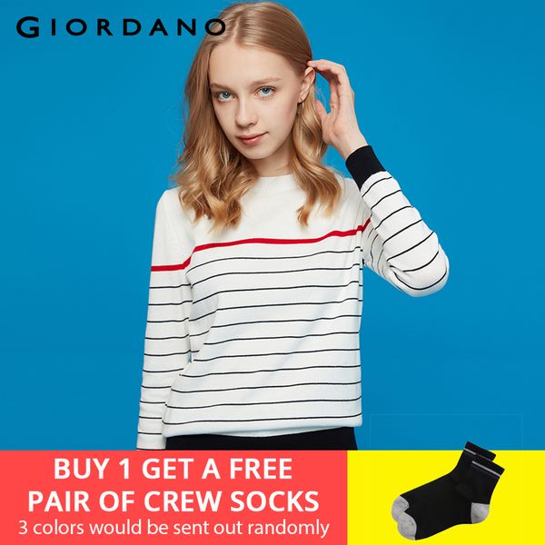 giordano women sweater knitwear women crewneck combed cotton stripe knitwear long-sleeve 100% soft thin sweater 91359870, White;black
giordano women sweater knitwear women crewneck combed cotton stripe knitwear long-sleeve 100% soft thin sweater 91359870, White;black