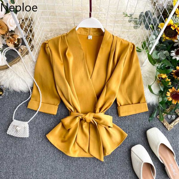 neploe v neck pleated blouse slim waist sashes short sleeve solid blusas autumn spring 2020 new holiday beach slim shirt 48456, White
neploe v neck pleated blouse slim waist sashes short sleeve solid blusas autumn spring 2020 new holiday beach slim shirt 48456, White
