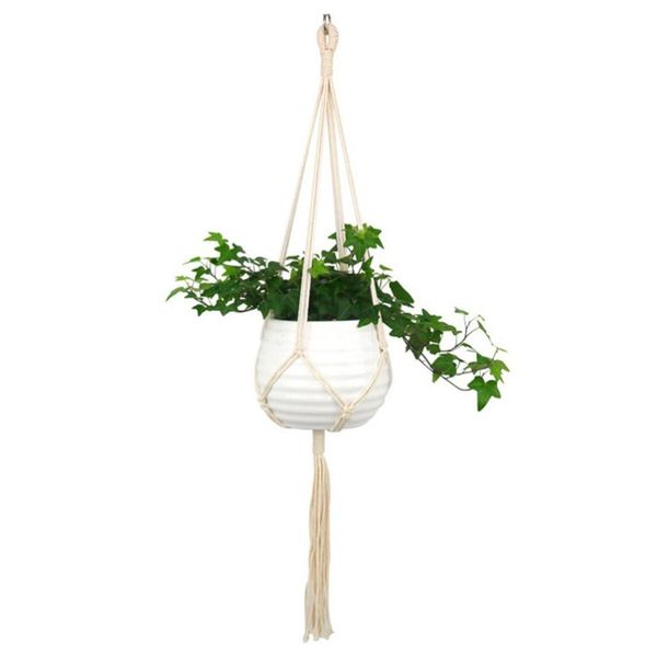 100% handmade macrame 130cm plant hanger plant holder flower /pot hanger for wall decoration countyard garden, Black;white
100% handmade macrame 130cm plant hanger plant holder flower /pot hanger for wall decoration countyard garden, Black;white