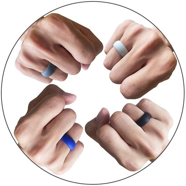 4pcs/lot men's wedding rubber bands ring women trendy sport jewelry environmental flexible crossfit finger silicone rings rn19, Silver
4pcs/lot men's wedding rubber bands ring women trendy sport jewelry environmental flexible crossfit finger silicone rings rn19, Silver