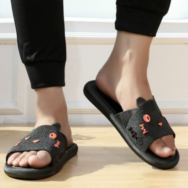 summer kids slippers men women soft bottom non-slip bathroom flip flops slipper outdoor home bathing cat pattern couple shoes, Black;grey
summer kids slippers men women soft bottom non-slip bathroom flip flops slipper outdoor home bathing cat pattern couple shoes, Black;grey