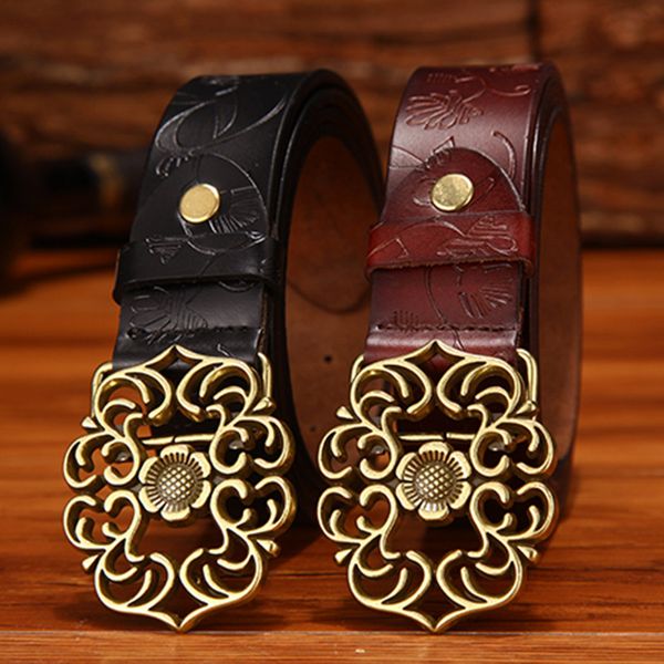 minglilong beautiful flower pattern women belt buckle slim female waist belt for dress, Black;brown
minglilong beautiful flower pattern women belt buckle slim female waist belt for dress, Black;brown