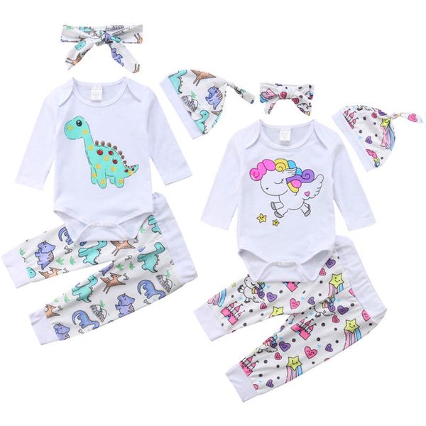 newborn infant baby girls boys autumn winter clothes sets 4pcs long sleeve cartoon print white romper+long pants+hat+headband
newborn infant baby girls boys autumn winter clothes sets 4pcs long sleeve cartoon print white romper+long pants+hat+headband