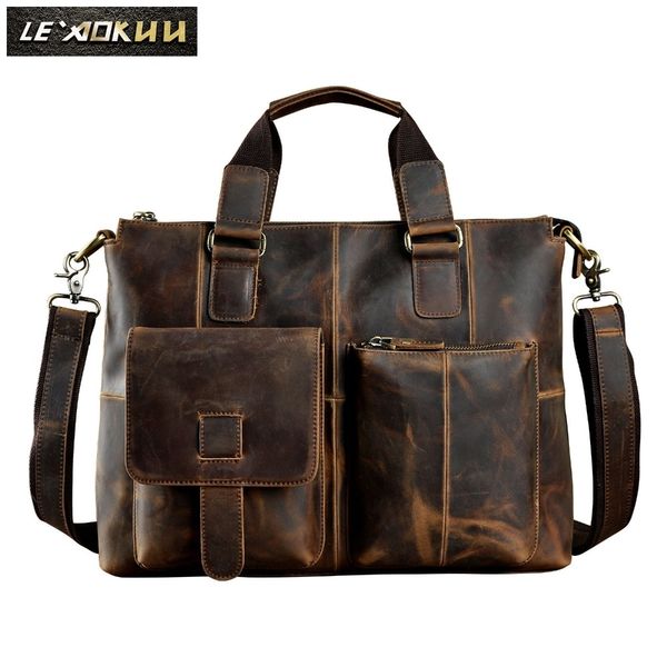men original leather design antique retro travel business briefcase 15" lapcase portfolio bag shoulder messenger bag b260-d cj191201
men original leather design antique retro travel business briefcase 15" lapcase portfolio bag shoulder messenger bag b260-d cj191201