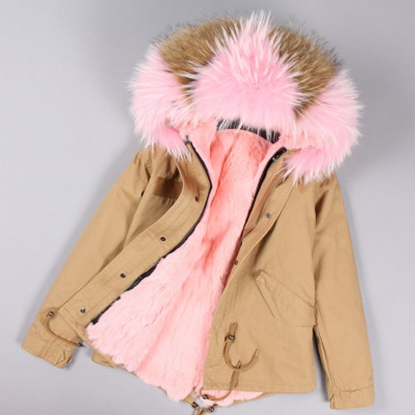dhl pink brown raccoon fur trim ladies warm coats maomaokong brand pink rex rabbit fur lining khaki mini parkas, Black
dhl pink brown raccoon fur trim ladies warm coats maomaokong brand pink rex rabbit fur lining khaki mini parkas, Black