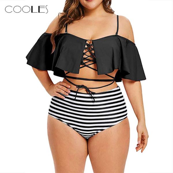 ruffled hem bikini women ruffle high waisted swimwear plus size off shoulder striped swimsuit set xl-xxxxxl high-waisted
ruffled hem bikini women ruffle high waisted swimwear plus size off shoulder striped swimsuit set xl-xxxxxl high-waisted