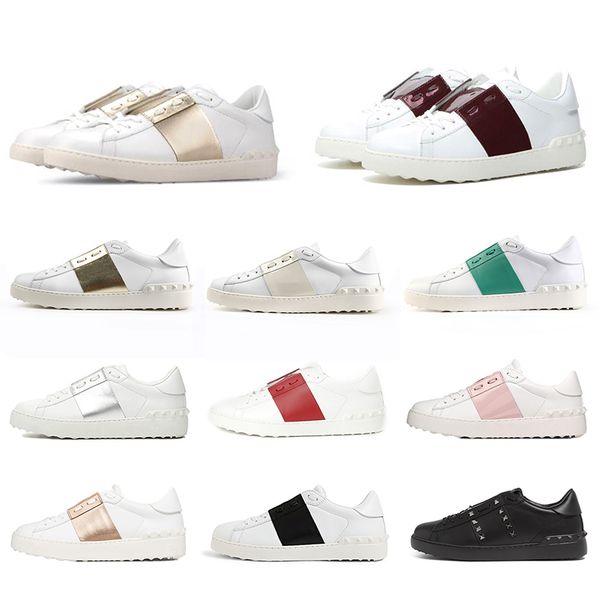 luxury designer shoes platform personality rivet black red pink stripe leather mens casual shoe men women sports sneakers size 35-46
luxury designer shoes platform personality rivet black red pink stripe leather mens casual shoe men women sports sneakers size 35-46