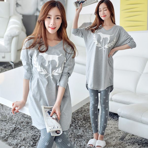 2019 spring long sleeve thin pajamas sets for women cute cartoon sleepwear pyjama loose loungewear homewear pijama mujer clothes, Blue;gray
2019 spring long sleeve thin pajamas sets for women cute cartoon sleepwear pyjama loose loungewear homewear pijama mujer clothes, Blue;gray