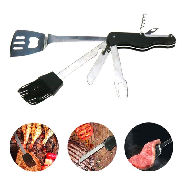 2020 newly 7 in 1 multifunctional bbq tools stainless steel spatula cutter corkscrew silicone brush
2020 newly 7 in 1 multifunctional bbq tools stainless steel spatula cutter corkscrew silicone brush