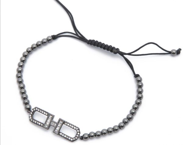 gold silver micro pave cz cubic zirconia rope adjusted copper beads bracelet fsg44 letters h charm braided bangles women, Black
gold silver micro pave cz cubic zirconia rope adjusted copper beads bracelet fsg44 letters h charm braided bangles women, Black