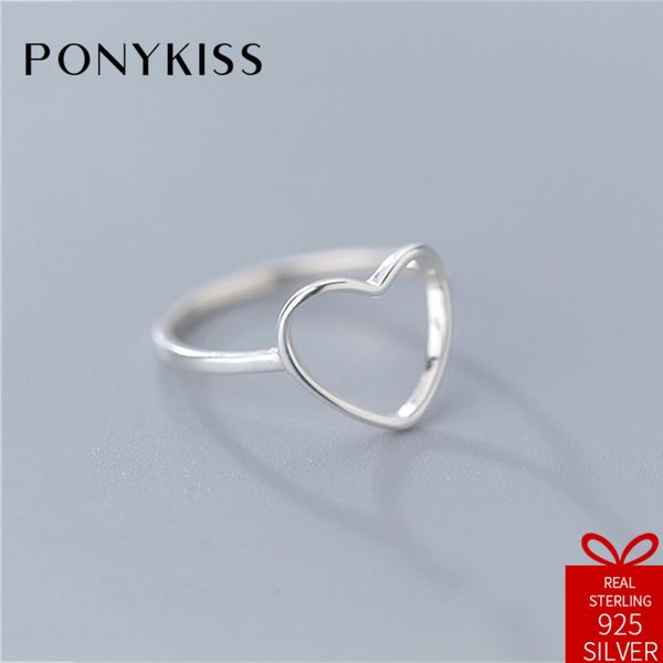 ponykiss cute 100% 925 sterling silver resizable opening simple heart ring fine jewelry women engagement creative gift, Golden;silver
ponykiss cute 100% 925 sterling silver resizable opening simple heart ring fine jewelry women engagement creative gift, Golden;silver