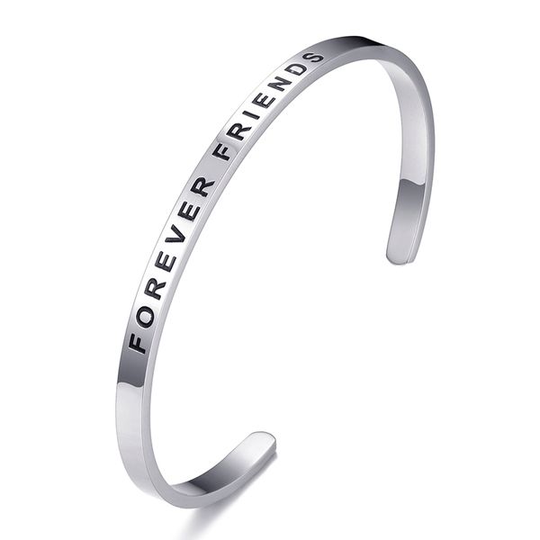 forever friends diameter 40mm stainless steel bangle gold/sliver/rose gold cuff adjustable bangle bracelet jewelry women gift, Black
forever friends diameter 40mm stainless steel bangle gold/sliver/rose gold cuff adjustable bangle bracelet jewelry women gift, Black