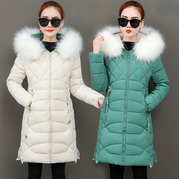 2019 china gedi love winter new style women's mid-length korean-style slim fit thick down jacket women's cotton padded clothing, Blue;black
2019 china gedi love winter new style women's mid-length korean-style slim fit thick down jacket women's cotton padded clothing, Blue;black