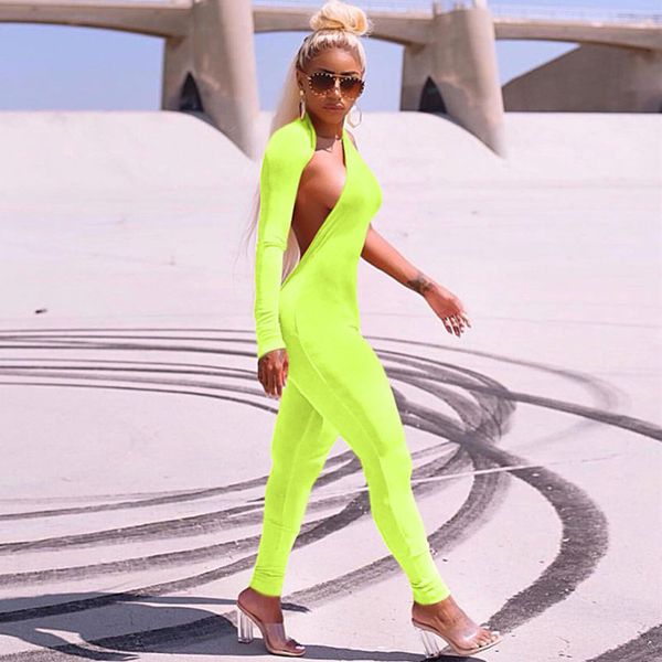 fashion women jumpsuit one shoulder long sleeve backless romper club party bodycon overalls elegant solid casual jumpsuits, Black;white
fashion women jumpsuit one shoulder long sleeve backless romper club party bodycon overalls elegant solid casual jumpsuits, Black;white