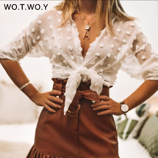 women's blouses & shirts wotwoy spring summer blouse 2021 button turn down collar black white female 3/4 sleeve thin women
women's blouses & shirts wotwoy spring summer blouse 2021 button turn down collar black white female 3/4 sleeve thin women