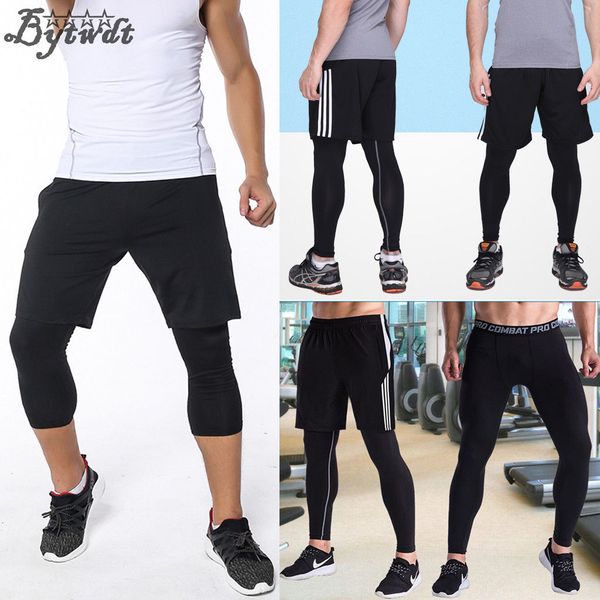 men compression fitness tights base layer cropped sports running pants, Black
men compression fitness tights base layer cropped sports running pants, Black