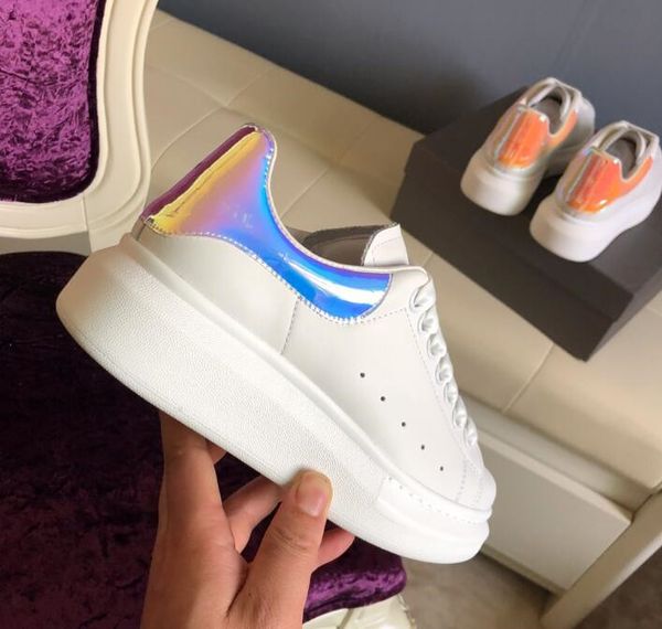 2019 colorful reflection mens casual shoes platform fashion luxury designer women sneakers leather orange vintage trainer shoes espadrilles, Black
2019 colorful reflection mens casual shoes platform fashion luxury designer women sneakers leather orange vintage trainer shoes espadrilles, Black