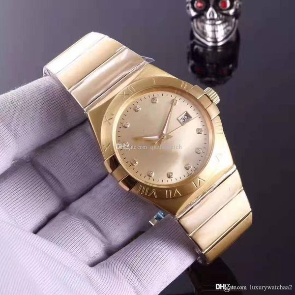 luxury mens quality watch 38mm constellation 123 gold diamond circle bezel stainless steel asia 2813 movement automatic mens watch watches, Slivery;brown
luxury mens quality watch 38mm constellation 123 gold diamond circle bezel stainless steel asia 2813 movement automatic mens watch watches, Slivery;brown