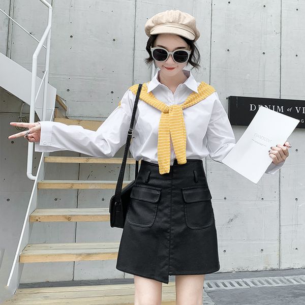new autumn women shirts loose patchwork stripedlt false two shawls jackets blouse shirt yellow 8036, White
new autumn women shirts loose patchwork stripedlt false two shawls jackets blouse shirt yellow 8036, White