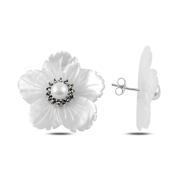 925 sterling silver flover earring jewelry pearl and marcasite stone fashionable design elegant handmade earrings turkey silver, Golden;silver
925 sterling silver flover earring jewelry pearl and marcasite stone fashionable design elegant handmade earrings turkey silver, Golden;silver
