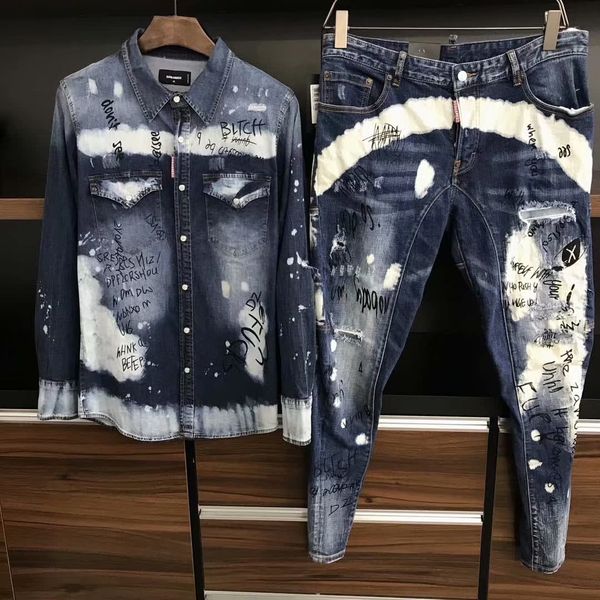 new arrivals mens designer patch graffiti jacket suit denim jacket locomotive tide brand jeans clothing coats pants italy size 46-54, Black;brown
new arrivals mens designer patch graffiti jacket suit denim jacket locomotive tide brand jeans clothing coats pants italy size 46-54, Black;brown