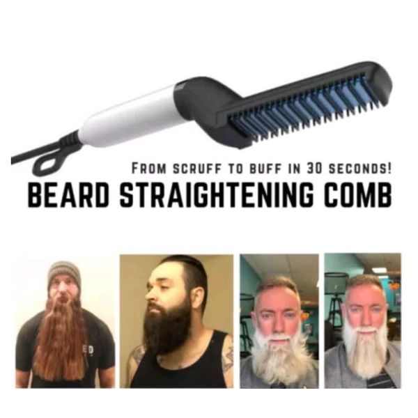 electric beard straightener comb multifunctional hair curling iron brush portable curler show cap tool quick hair styler for men, Silver
electric beard straightener comb multifunctional hair curling iron brush portable curler show cap tool quick hair styler for men, Silver
