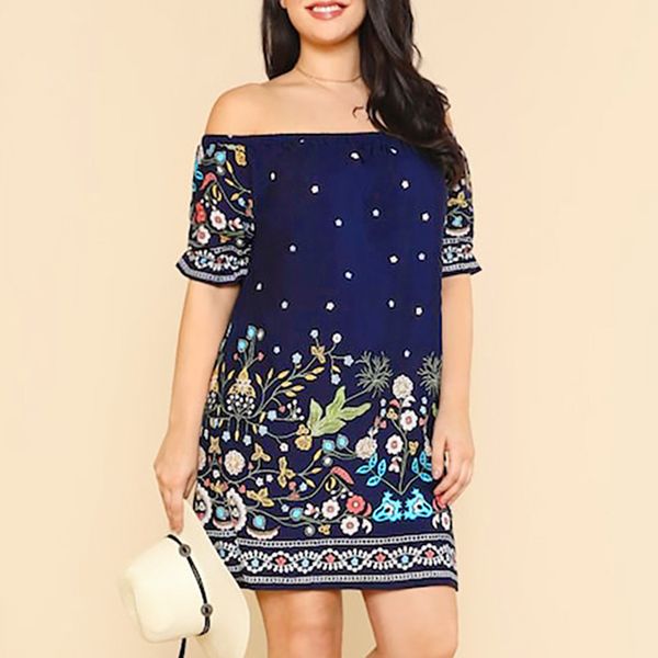 women's dress casual plus size vadim bohemian floral print dresses off shoulder dress slash neck vestidos de fiesta de noche f26, Black;pink
women's dress casual plus size vadim bohemian floral print dresses off shoulder dress slash neck vestidos de fiesta de noche f26, Black;pink
