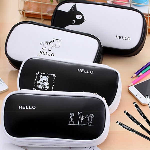 pencil bag cute large capacity pen pencil case pen box school supplies stationery black white simple style
pencil bag cute large capacity pen pencil case pen box school supplies stationery black white simple style