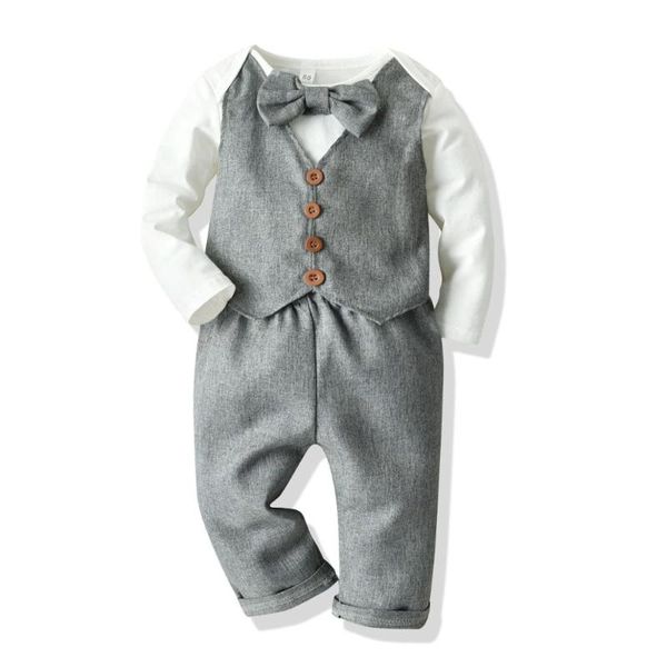 gentleman set newborn baby boys outfits with bow toddler party wedding bodysuits+pants 2pcs formal infant baby clothes suits, White
gentleman set newborn baby boys outfits with bow toddler party wedding bodysuits+pants 2pcs formal infant baby clothes suits, White