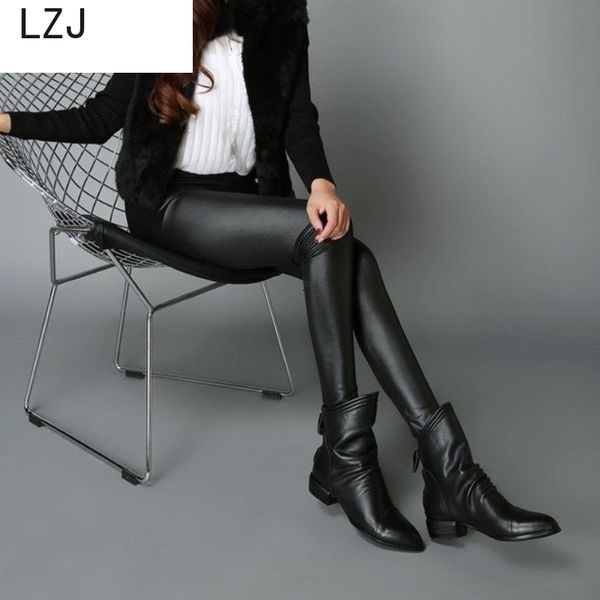 lzj women winter 2019 autumn new pointed sprain black artificial leather women boots back zipper folds large size 43 ankle boots
lzj women winter 2019 autumn new pointed sprain black artificial leather women boots back zipper folds large size 43 ankle boots