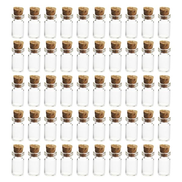 Jars & Boxes 50Pcs 12*24MM 1.5ML Mini Glass Bottles Empty mini glass jars with Cork Stoppers for DIY Craft Decoration - Transparent
Jars & Boxes 50Pcs 12*24MM 1.5ML Mini Glass Bottles Empty mini glass jars with Cork Stoppers for DIY Craft Decoration - Transparent