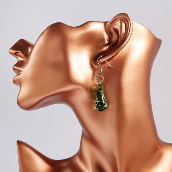 murano water droplet earrings inspiration spiral inner flower long drop dangle earrings women fashion pendent eardrop, Silver
murano water droplet earrings inspiration spiral inner flower long drop dangle earrings women fashion pendent eardrop, Silver