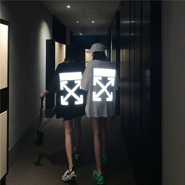 reflective t-shirt women's cotton short sleeve women's 2019 loose mid-length half-sleeve girlfriends clothes ins t-shirt luminous, White
reflective t-shirt women's cotton short sleeve women's 2019 loose mid-length half-sleeve girlfriends clothes ins t-shirt luminous, White