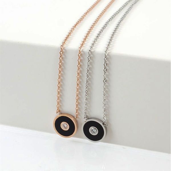pendant necklaces trendy cubic zirconia necklace crystal round disc black rose gold color stainless steel luxury for women, Silver
pendant necklaces trendy cubic zirconia necklace crystal round disc black rose gold color stainless steel luxury for women, Silver