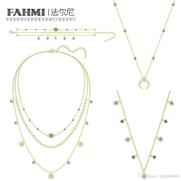 fahmi last summer bohemian style exquisite necklace devil's eye three layer women's clavicle chain gold plated jewelry, Silver
fahmi last summer bohemian style exquisite necklace devil's eye three layer women's clavicle chain gold plated jewelry, Silver