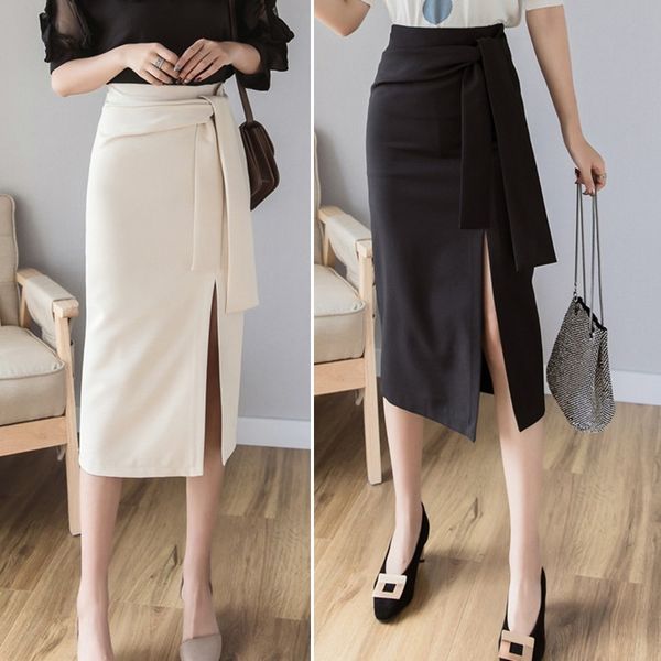 z knee-length elegant temperament high waist high waist slit skirt fashion trend solid color women's bodycon skirt black/ white
z knee-length elegant temperament high waist high waist slit skirt fashion trend solid color women's bodycon skirt black/ white