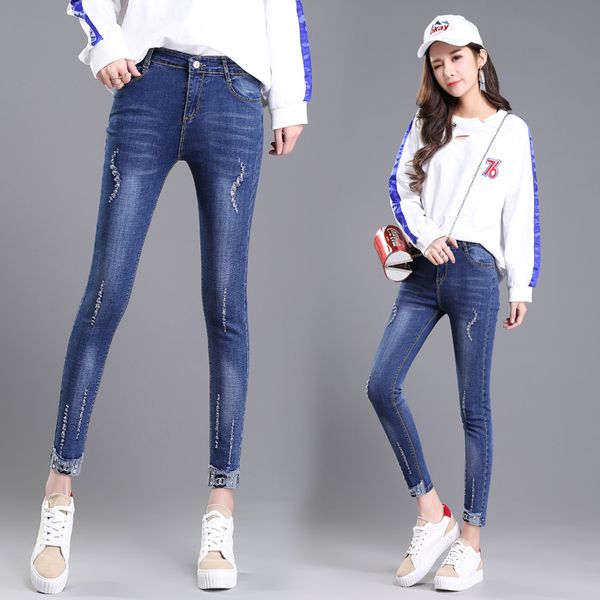 2019 spring summer casual women jeans pants slim stretch ladies denim trousers for woman pencil pants, Blue
2019 spring summer casual women jeans pants slim stretch ladies denim trousers for woman pencil pants, Blue