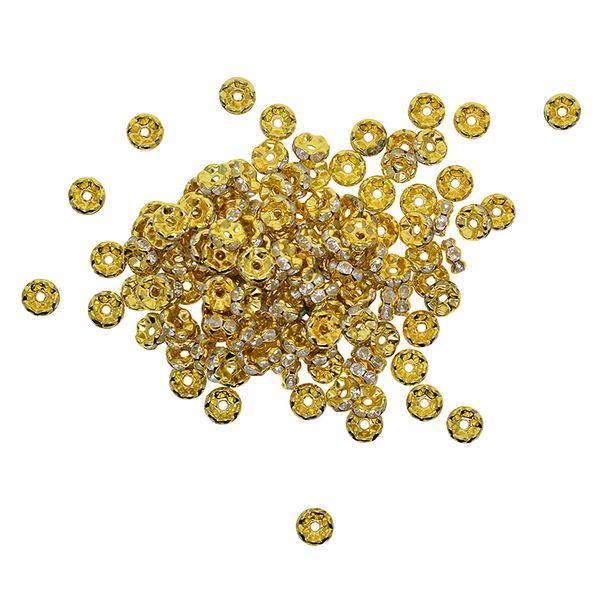 200pcs 8mm round rondelle spacer charm beads large hole gold tone white clear crystal
200pcs 8mm round rondelle spacer charm beads large hole gold tone white clear crystal