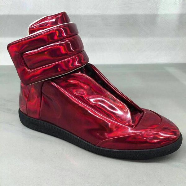 

sael-maison martin margiela high sneaker men's walking flats shoes red mmm trainers kanye west casual shoes 38-46, Black